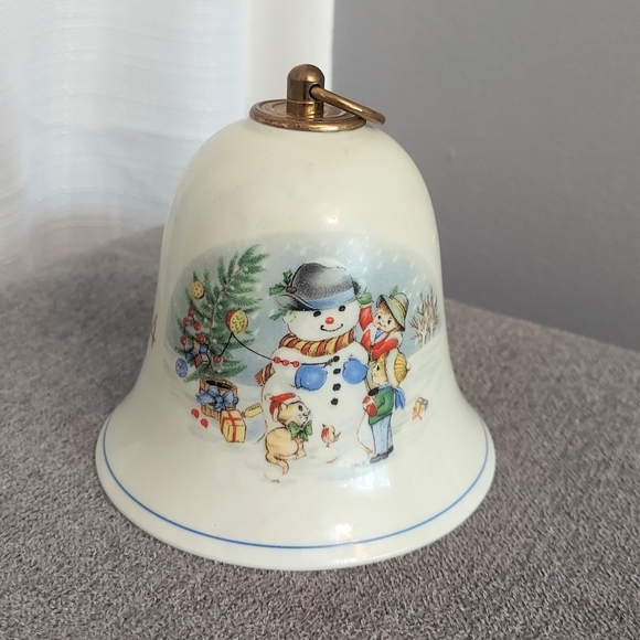 Vintage Konitz Musical Christmas Bell Plays White Christmas Porcelain Germany - Picture 4 of 7